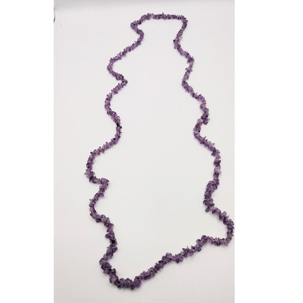 Doug Paulus Signed Dp Amethyst Chip Beads Necklac… - image 2